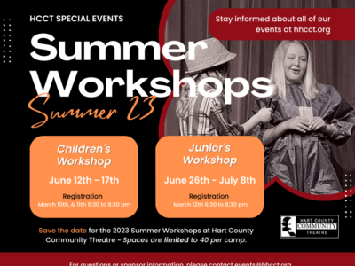 Summer Workshops for 2023 – Save The Date!