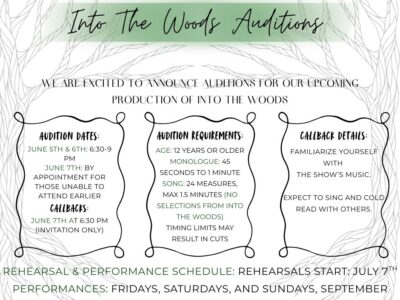 Audition for Into The Woods – Season 46