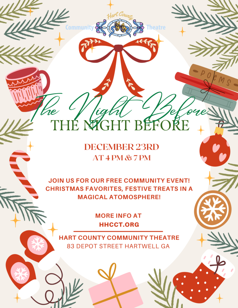 Flyer advertising a holiday event